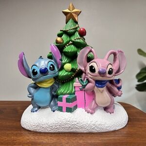 NEW LILO & Stitch with Angel Christmas Tree Figurine 9" Disney Holiday Decor